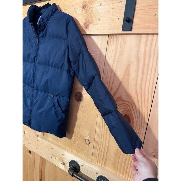 VTG WOOLRICH Goose Down Navy Blue Puffer Coat Youth XL Women’s S - Picture 3 of 7